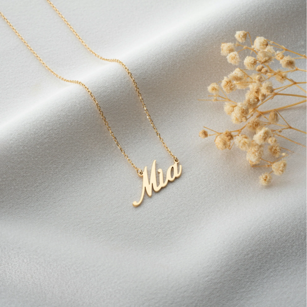 שרשרת אלגנטית עם שמך באנגלית